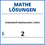 Arbeitsheft Mathematik 2 Klett Lösungen Pdf