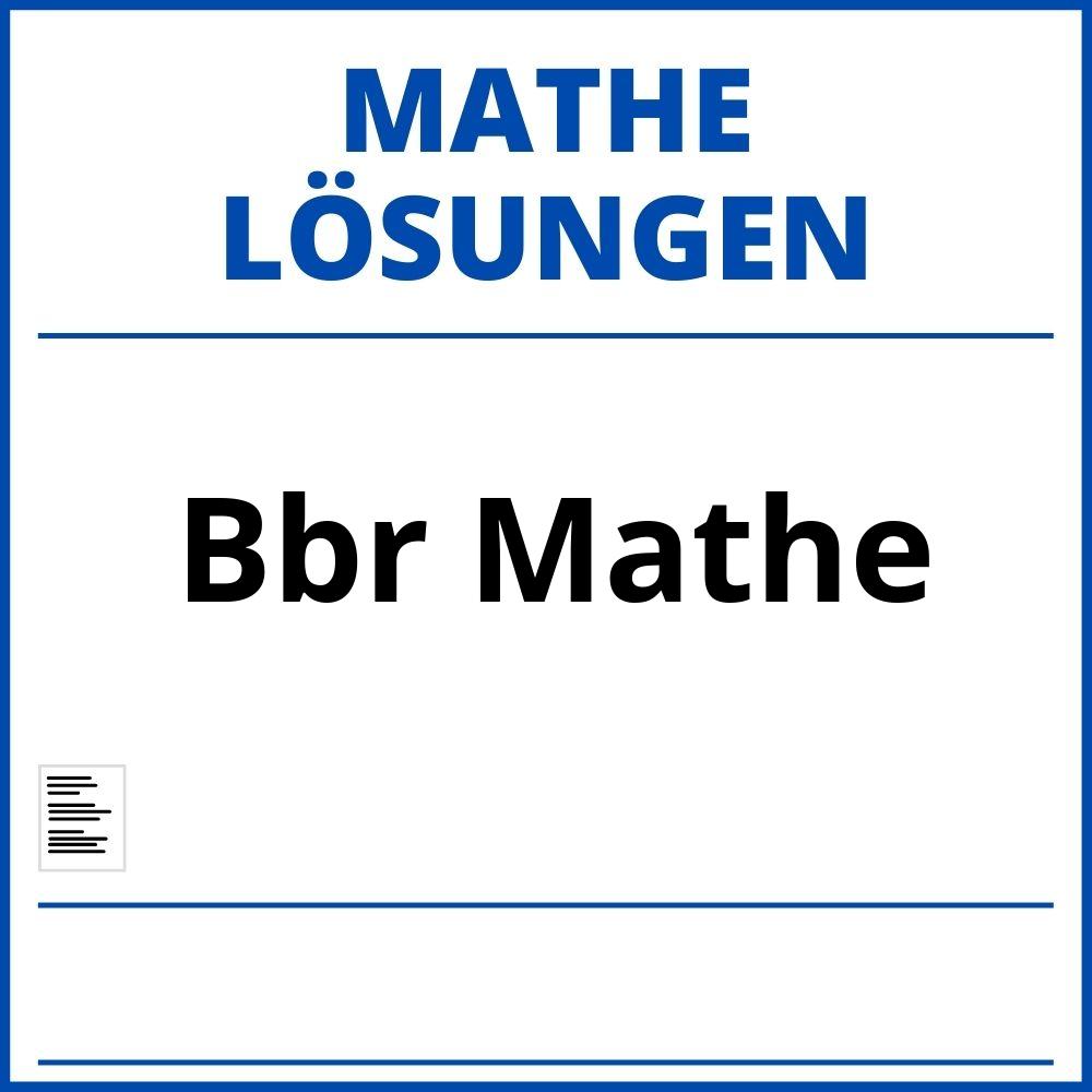 Bbr Mathe  Lösungen Pdf