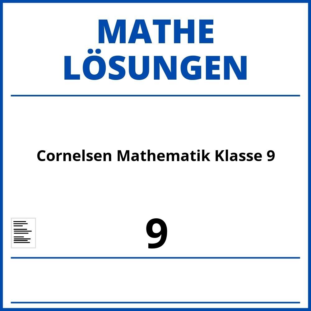 Cornelsen Mathematik Klasse 9 Lösungen Pdf