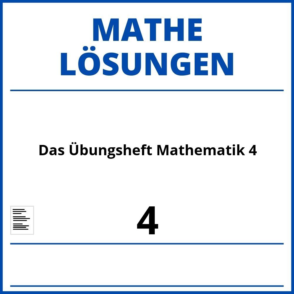 Das Übungsheft Mathematik 4 Lösungen Pdf