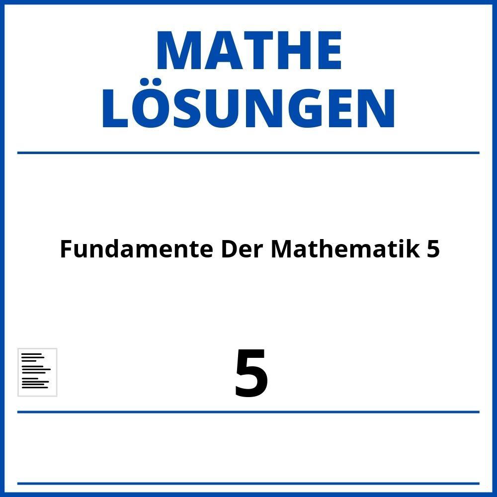 Fundamente Der Mathematik 5 Lösungen Pdf