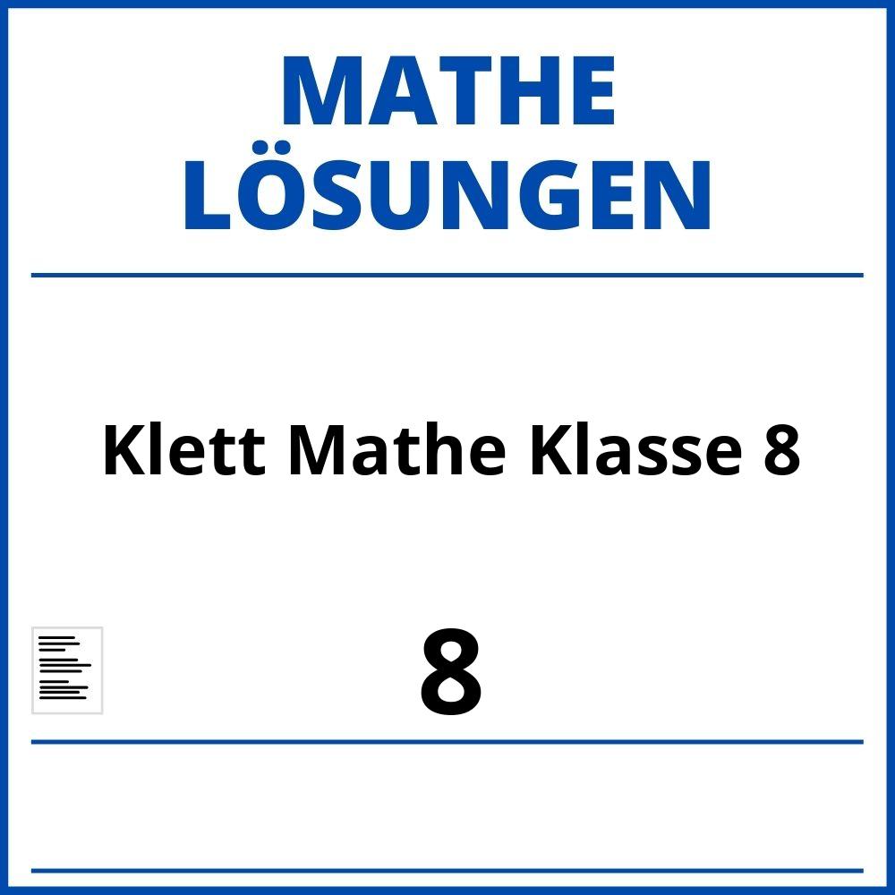 Klett Mathe Klasse 8 Lösungen Pdf