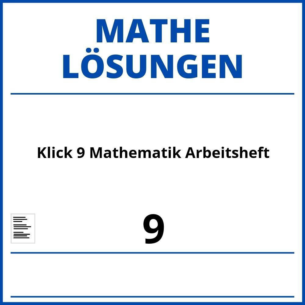 Klick 9 Mathematik Arbeitsheft Lösungen Pdf