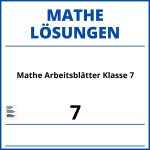 Mathe Arbeitsblätter Klasse 7 Mit Lösungen Pdf