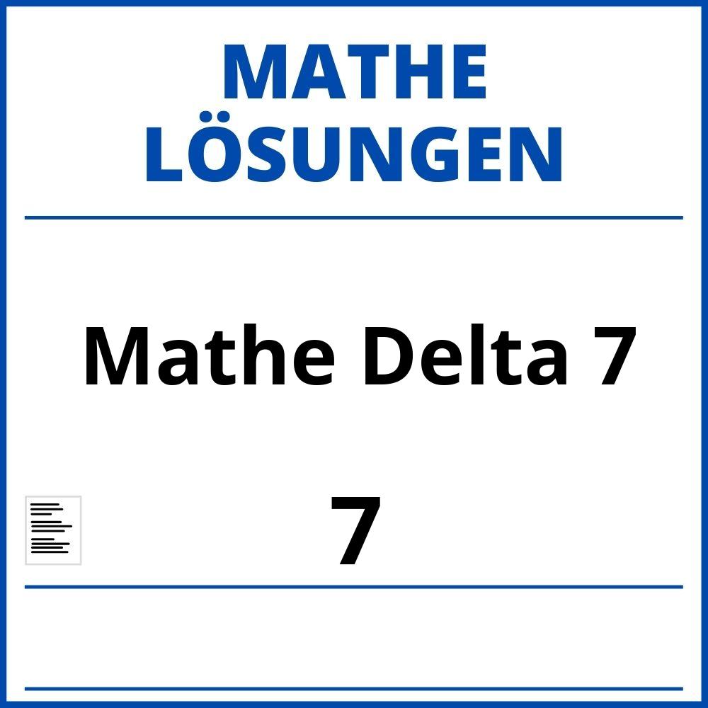 Mathe Delta 7 Lösungen Pdf