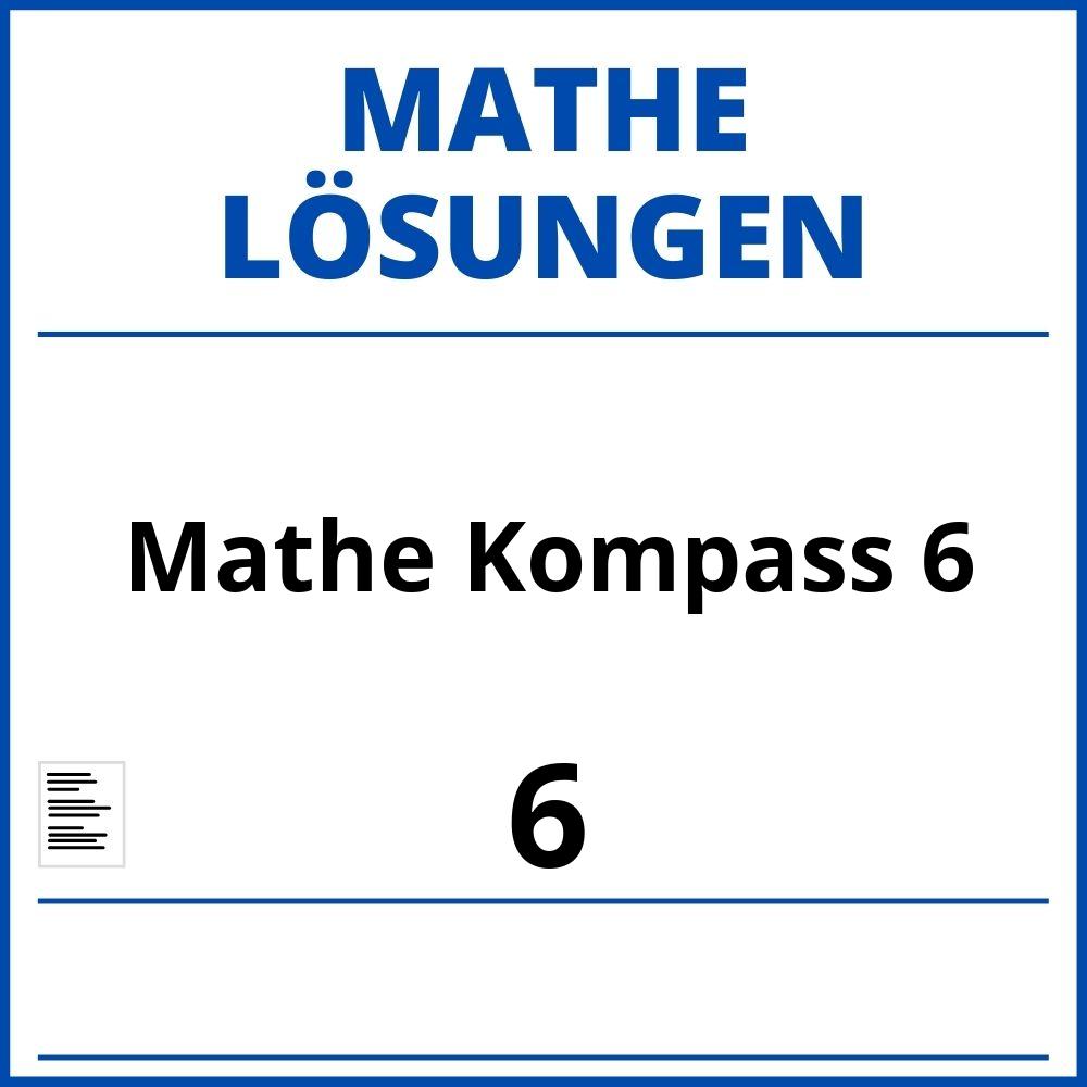 Mathe Kompass 6 Lösungen Pdf