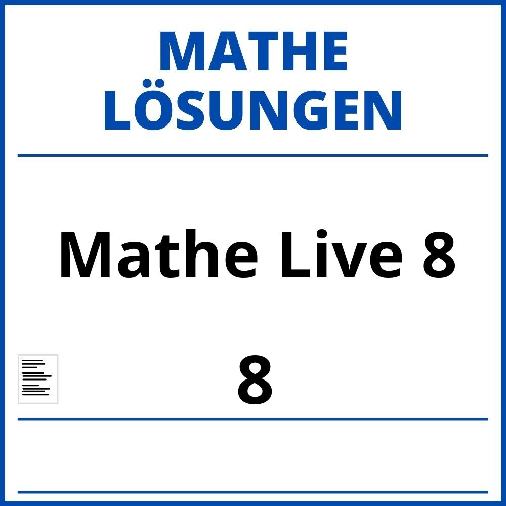 Mathe Live 8 Lösungen Pdf