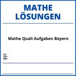 Mathe Quali Aufgaben Mit Lösungen Bayern Pdf