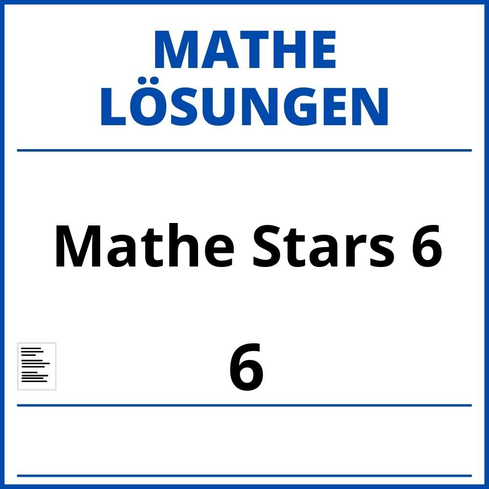 Mathe Stars 6 Lösungen Pdf