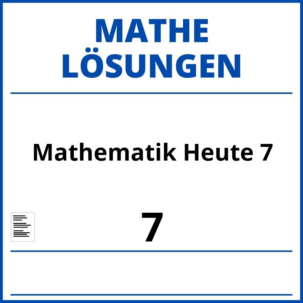 Mathematik Heute 7 Lösungen Pdf