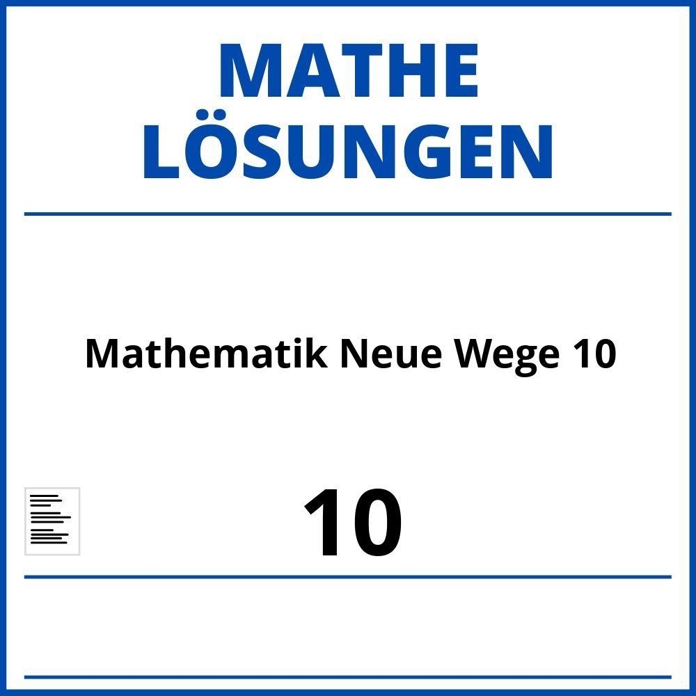 Mathematik Neue Wege 10 Lösungen Pdf