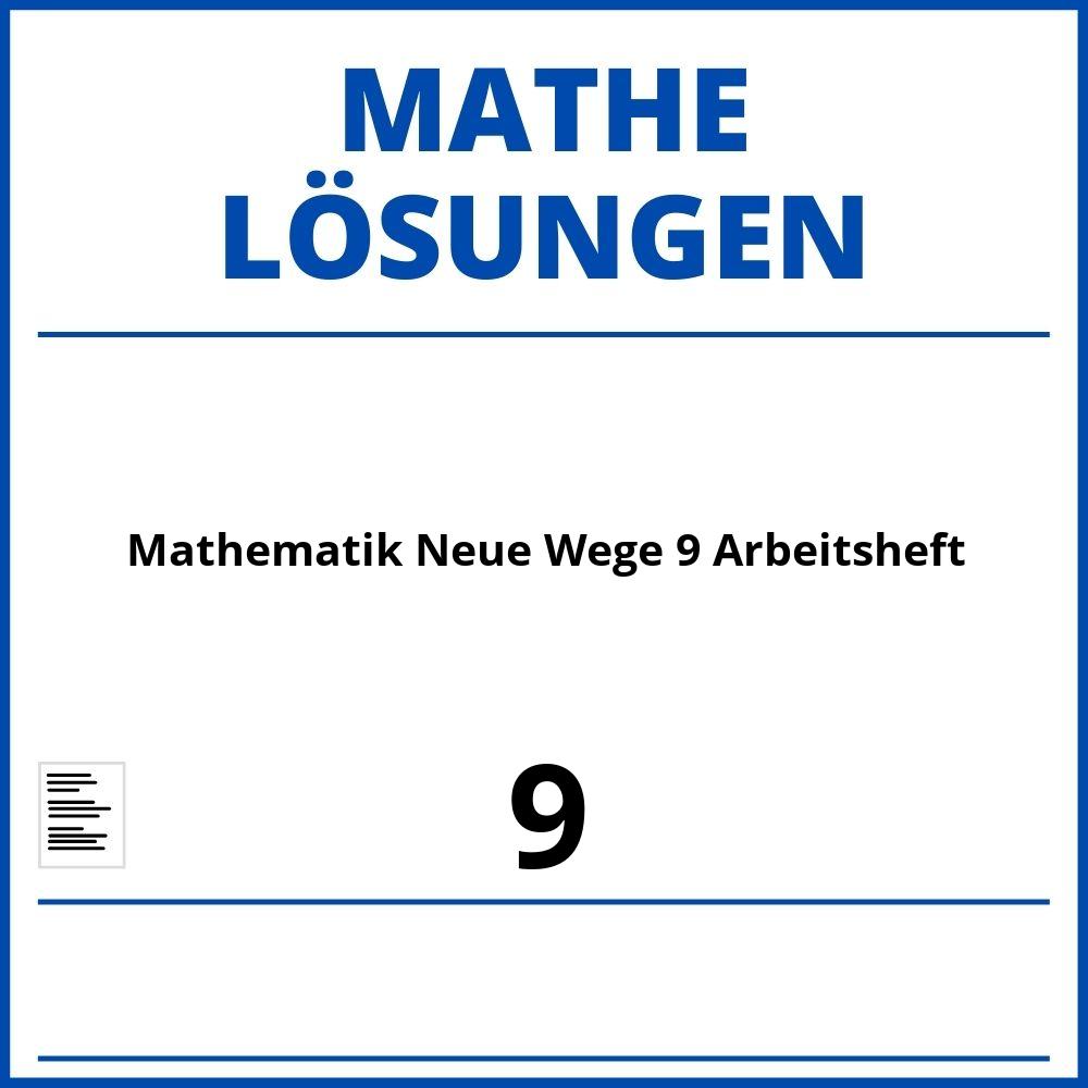 Mathematik Neue Wege 9 Arbeitsheft Lösungen Pdf