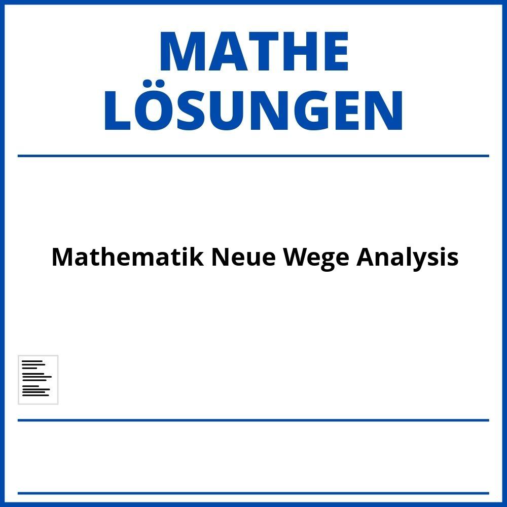 Mathematik Neue Wege Analysis Lösungen Pdf