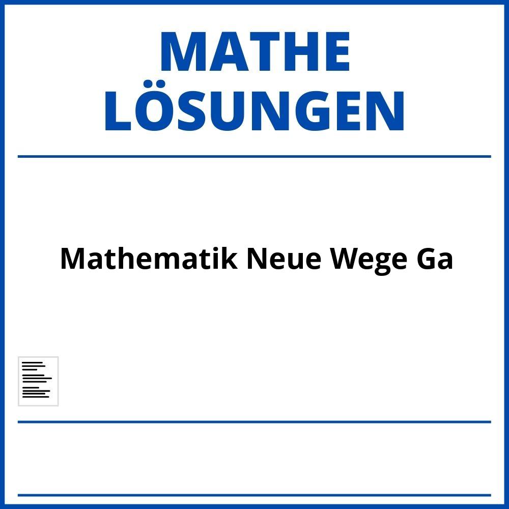 Mathematik Neue Wege Ga Lösungen Pdf