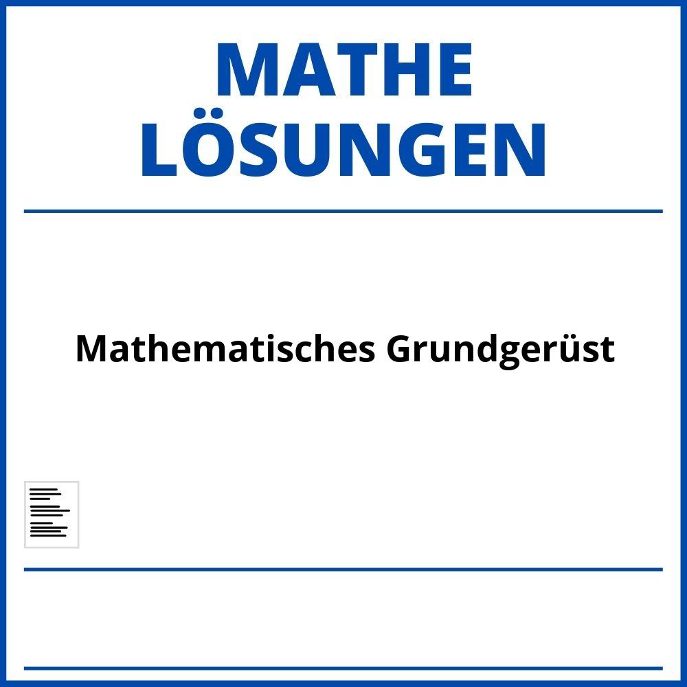 Mathematisches Grundgerüst Lösungen Pdf