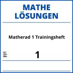 Matherad 1 Trainingsheft Lösungen Pdf