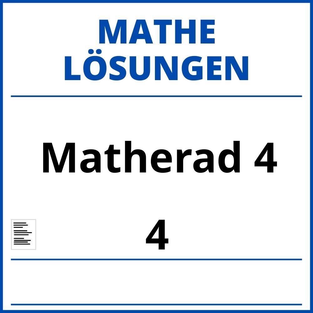 Matherad 4 Lösungen Pdf