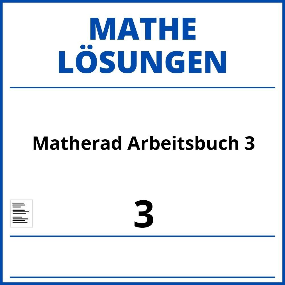 Matherad Arbeitsbuch 3 Lösungen Pdf