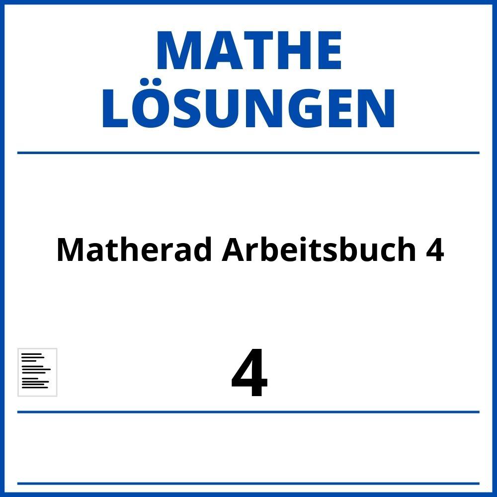 Matherad Arbeitsbuch 4 Lösungen Pdf