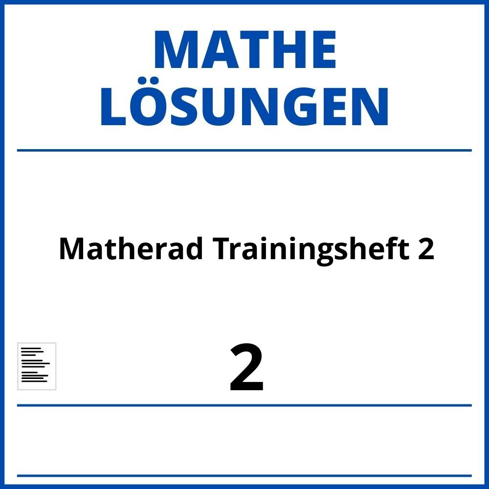 Matherad Trainingsheft 2 Lösungen Pdf