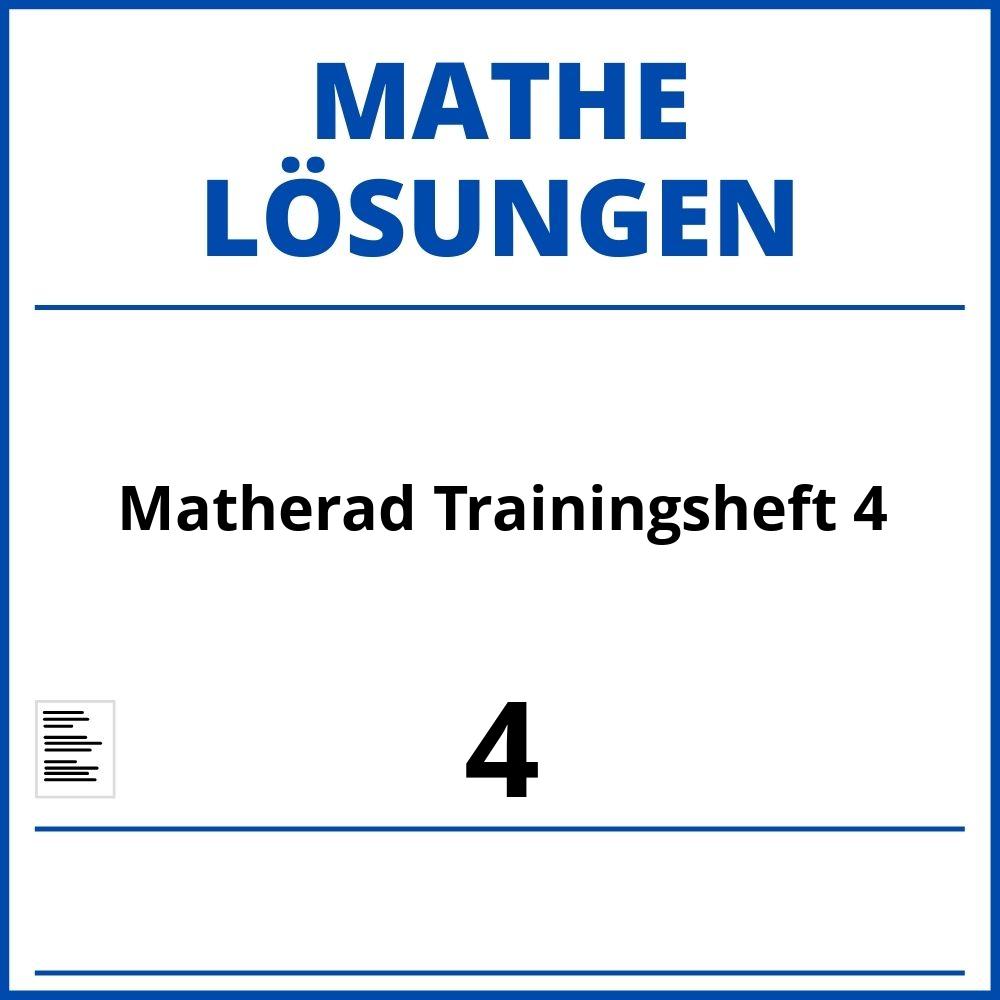 Matherad Trainingsheft 4 Lösungen Pdf