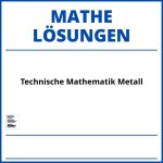 Technische Mathematik Metall Lösungen Pdf