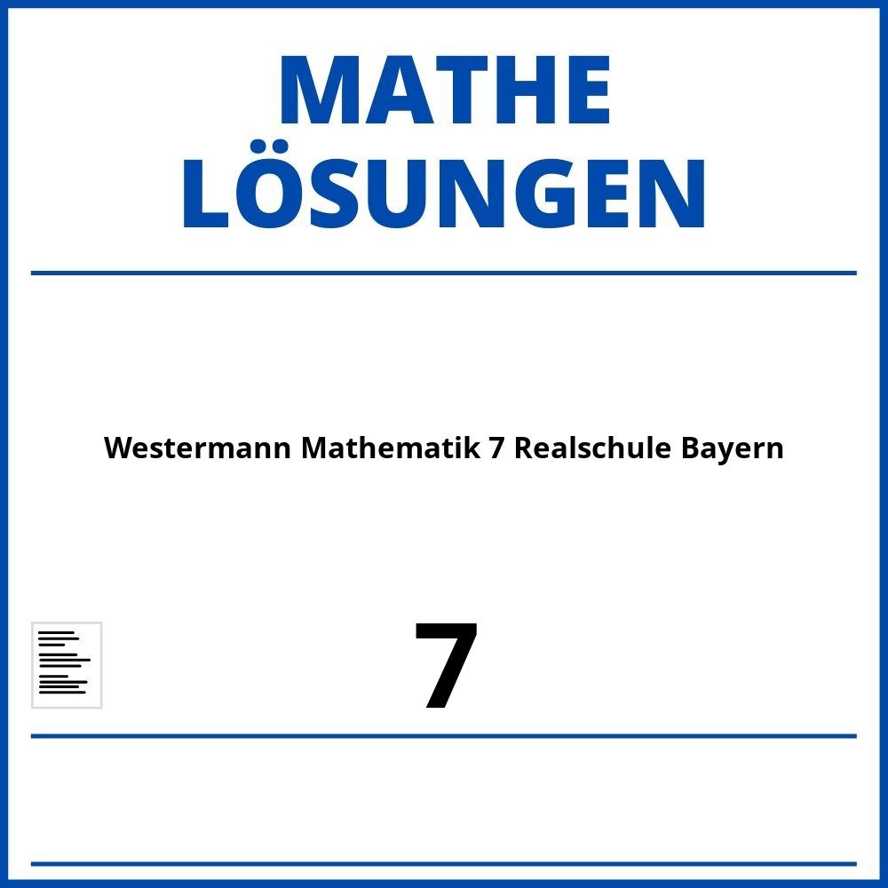 Westermann Mathematik 7 Realschule Bayern Lösungen Pdf